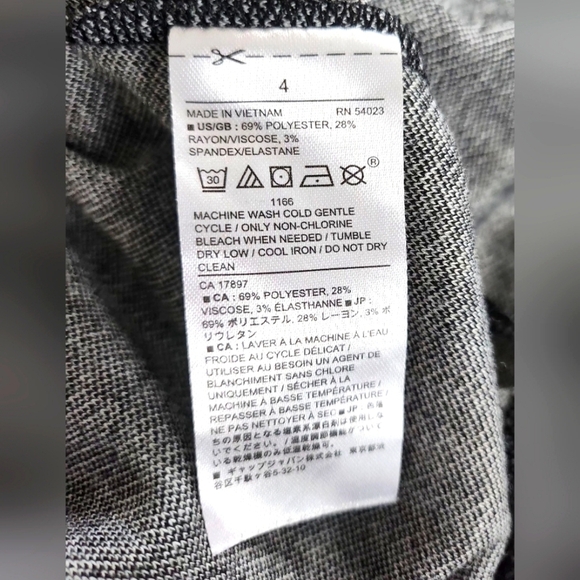 Banana Republic Herringbone Short Sleeve Midi Dress size 4 - Picture 4 of 5